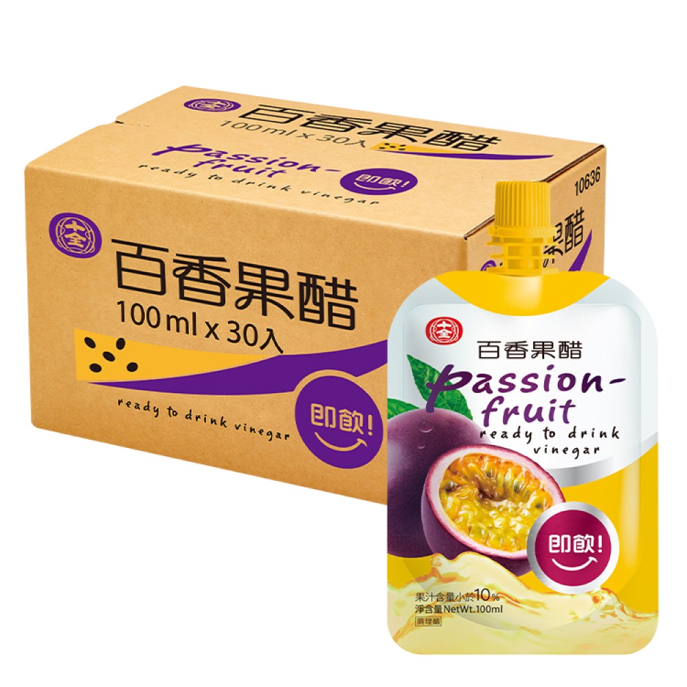 十全百香果醋飲料100ml*30入, , large