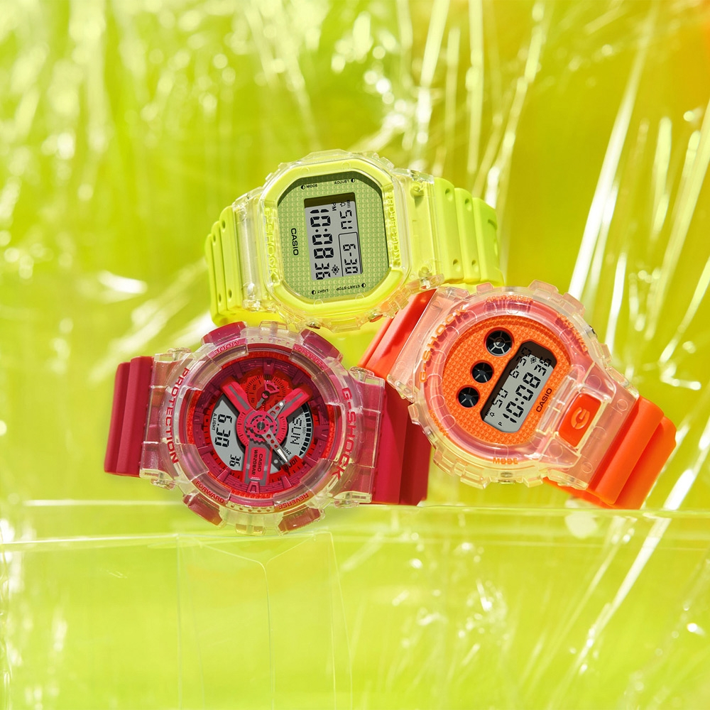 CASIO 卡西歐 G-SHOCK 扭蛋系列 彩色運動電子錶 DW-6900GL-4, , large