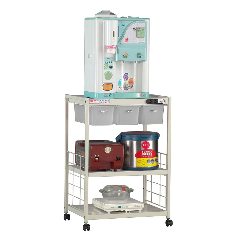 愛樂美3孔三抽三層電器架A-10330-4, , large