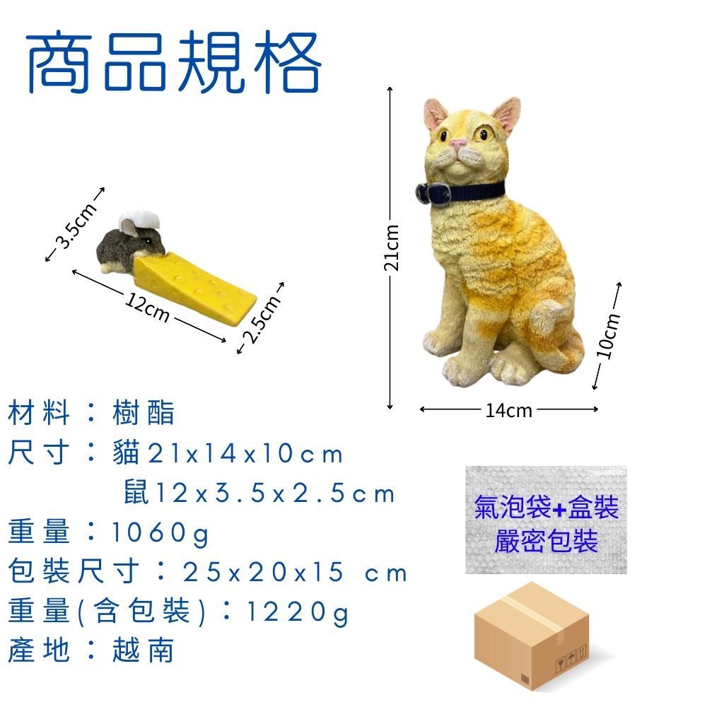 GS MALL 居家新寵 貓造型防撞門擋 起司鼠防夾門擋 造型門擋 防撞門擋 門擋 護角 顏色隨機 防撞條, , large