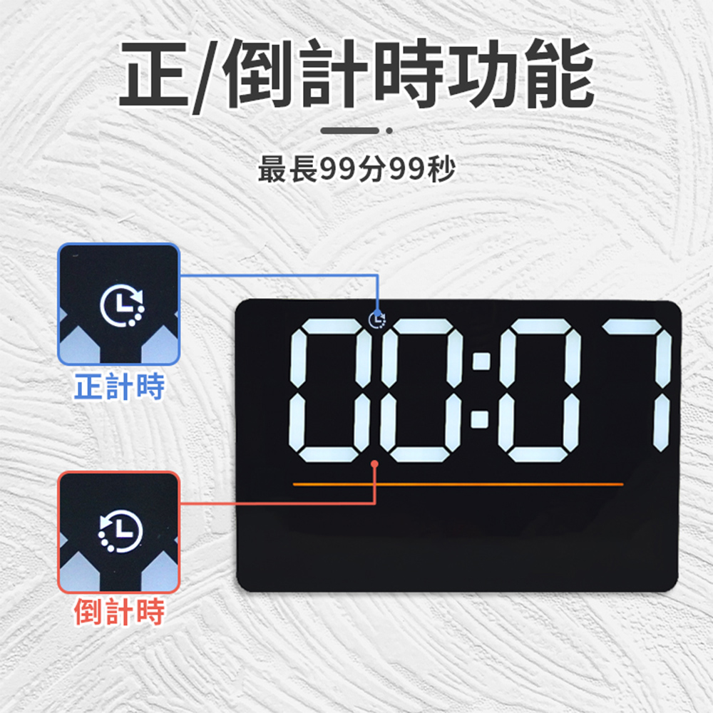 [Beautylife]Wall-mounted LED electronic 15-inch digital wall clock-regular model DS-6636, , large
