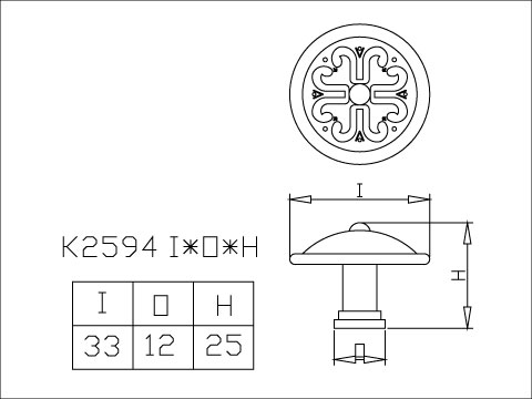 Zinc Knob, , large