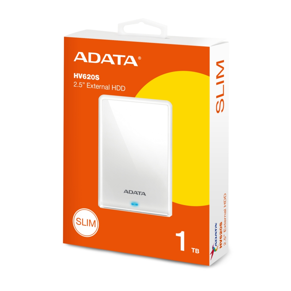 【ADATA】威剛 HV620S 1TB 白色 USB3.0 2.5吋 輕巧防刮 行動硬碟 代理商保固公司貨, , large
