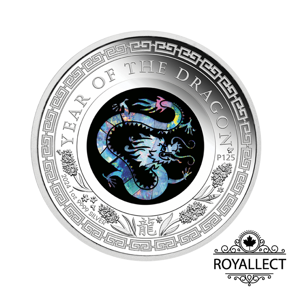 Perth Mint: Lunar III - Year of the Dragon 1 oz Silver 2024 Proof Opal, , large