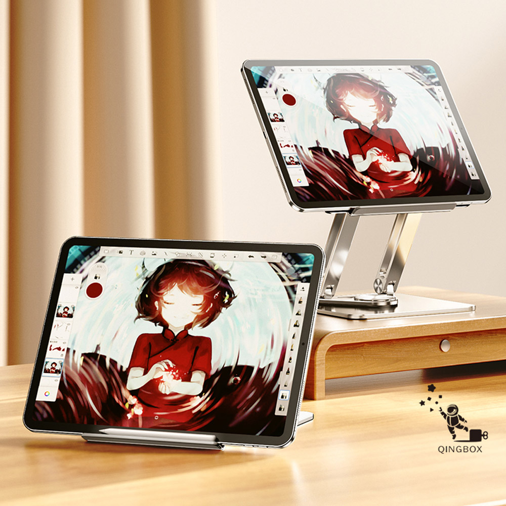 Rtako LQ RS-CP84 Double-layer 360&deg; three-dimensional rotating laptop stand, , large