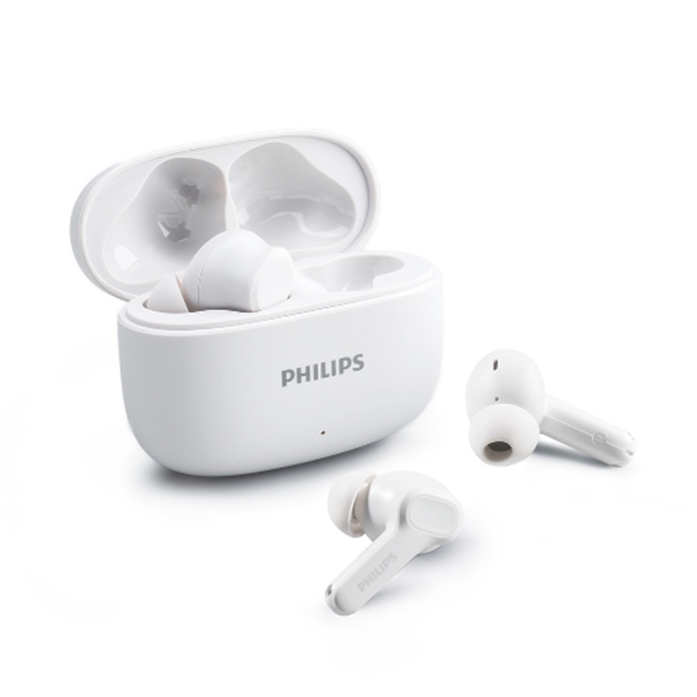 PHILIPS TAT1109 Strong Bass Bluetooth Headphones 24-Hour Playback AI Microphone Waterproof and Sweat Resistant Black/White, , large