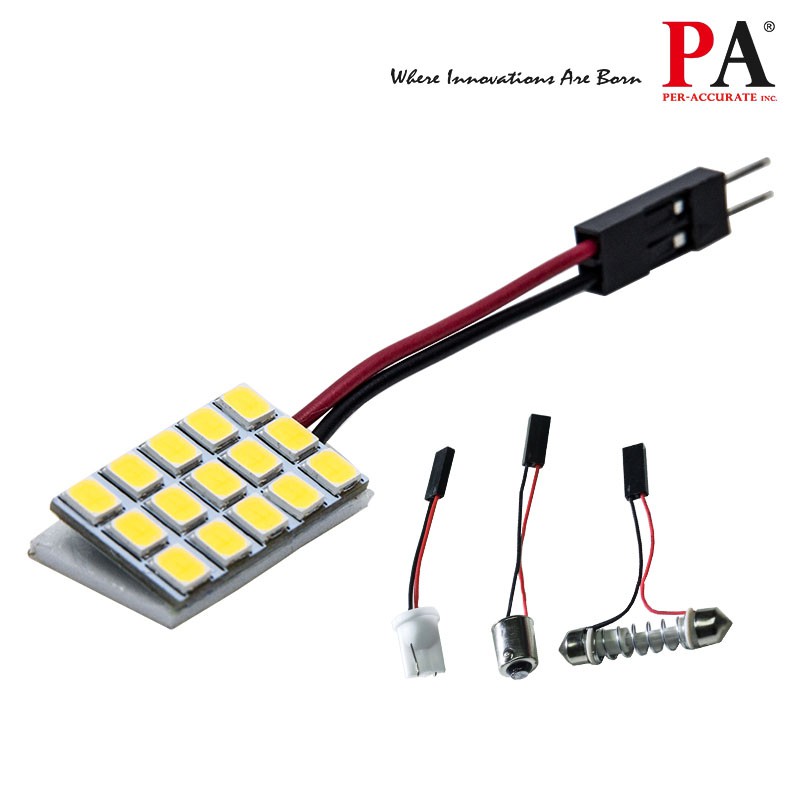 【PA LED】雙尖 T10 BA9S 超白光 暖白光 2835 15晶 SMD LED 燈板 室內燈 閱讀燈 行李箱燈, , large