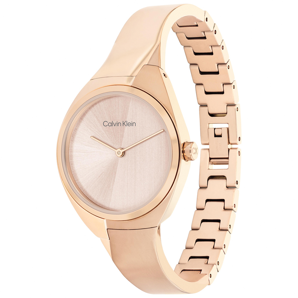 CALVIN KLEIN CK Charming 雙針波紋拚色女錶-30mm 禮物 送禮(25200236), , large