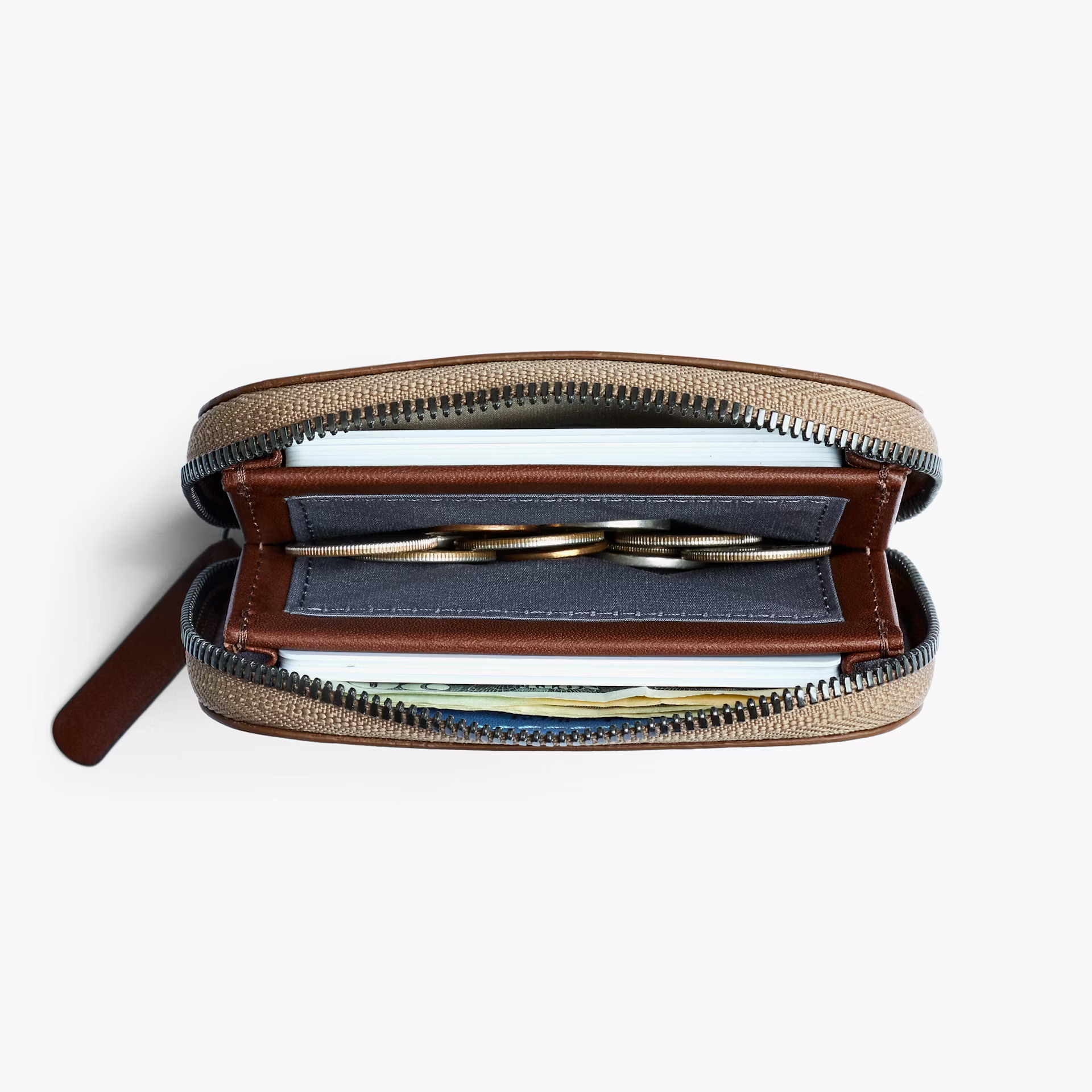 Bellroy Folio Mini 小錢包 卡片收納包 拉鍊包 零錢包 優質皮革(可可色）-WFMA, , large