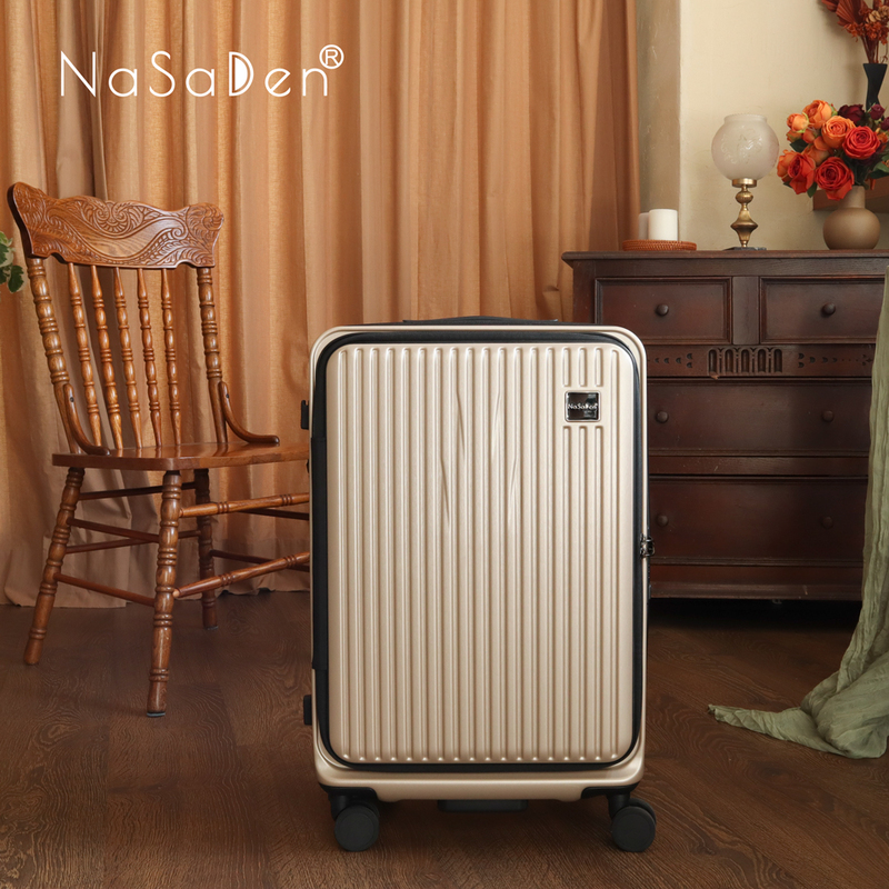 NaSaDen Rhein Series [Camel Gold]25" Front Opening Luggage, , large