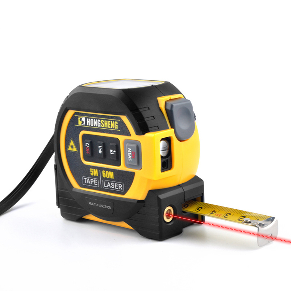 3-in-1 Laser Distance Meter & Tape Measure - 60m Laser / 5m Tape, , large