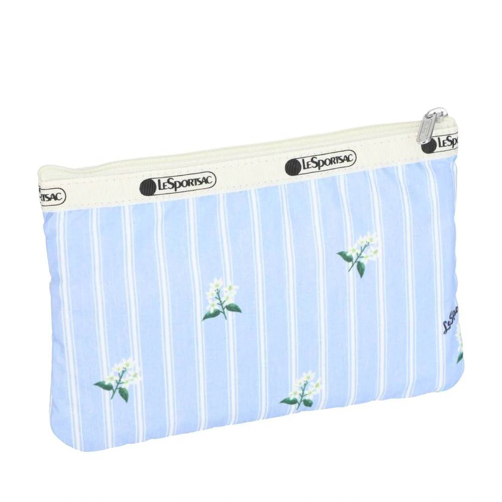Lesportsac 3-Zip Cosmetic 三層拉鍊化妝包 收納包 盥洗包 女包 男包(茉莉花條紋), , large