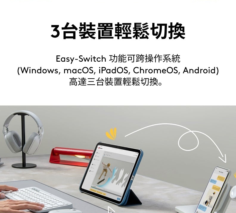 【 Logitech 羅技 】Pebble Keys 2 K380s 石墨灰 跨平台 藍牙鍵盤, , large