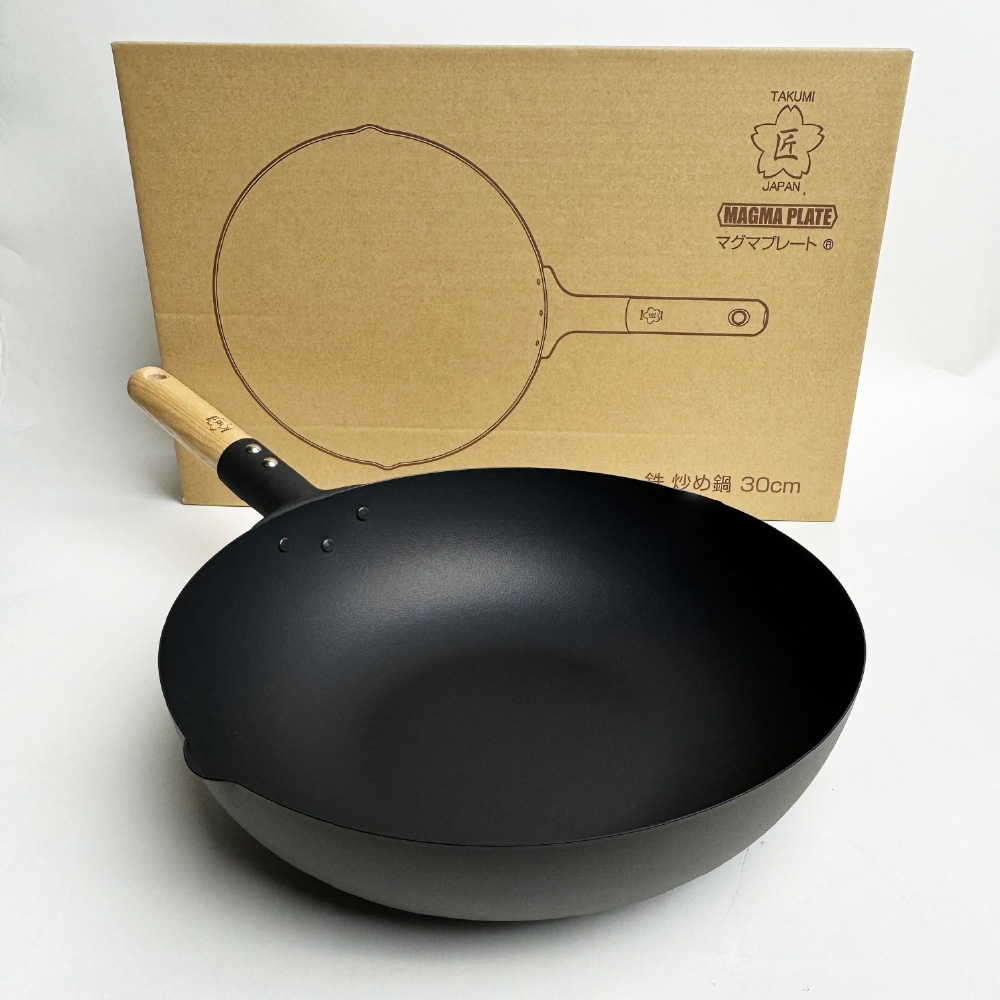 Japanese Iwagane-Pattern Wok, 30 cm, , large
