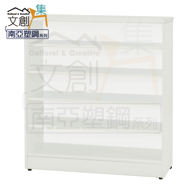 【文創集】捷安 環保2.8尺南亞塑鋼開放式鞋櫃/收納櫃(客約商品), , large