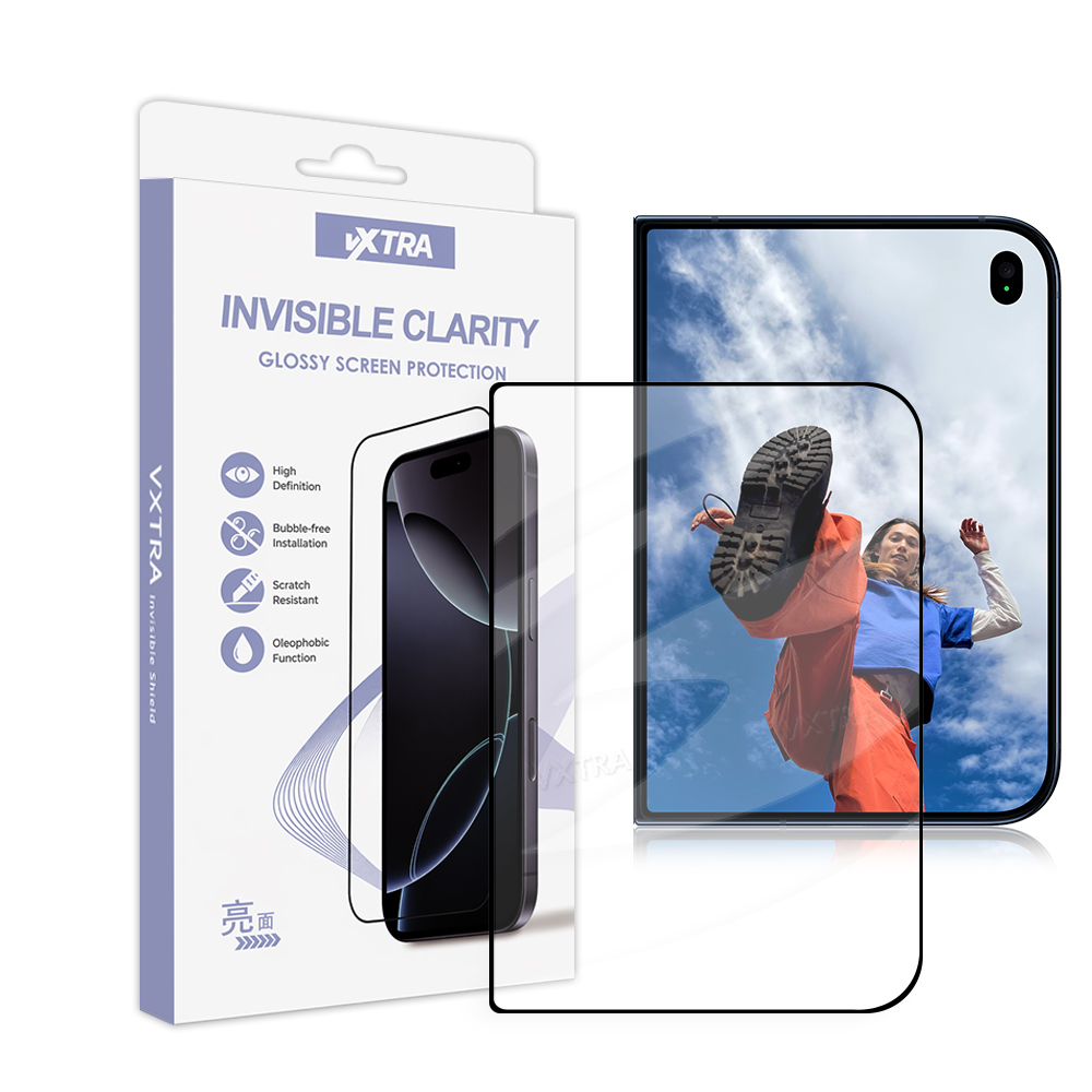 VXTRA 全膠貼合 iPhone Duo 滿版疏水疏油9H鋼化頂級玻璃貼 保護貼(黑), , large