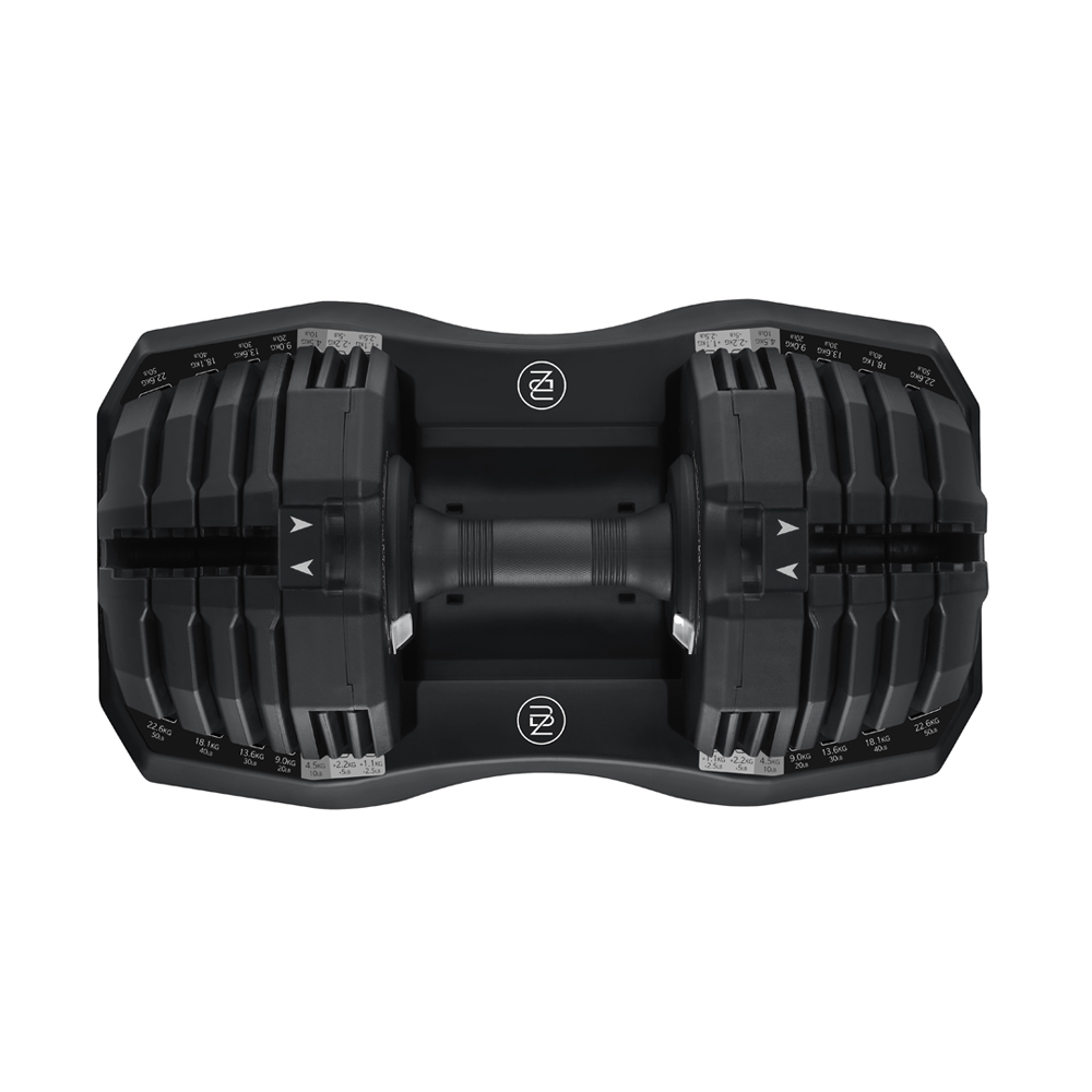 【BYZOOM FITNESS】Classic Series 25kg (55LB) 15段重量 可調式啞鈴(黑), , large