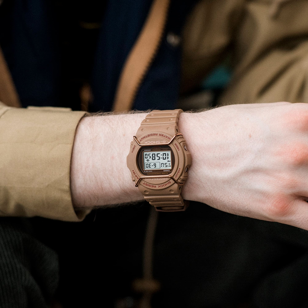 CASIO 卡西歐 G-SHOCK 大地色系啞光金屬電子錶 DW-5700PT-5, , large