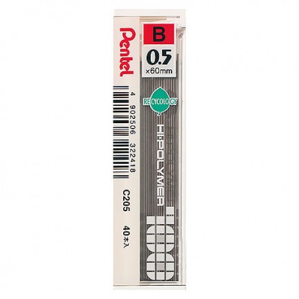 飛龍Pentel  0.5mm自動鉛筆芯 (C205)*B, , large