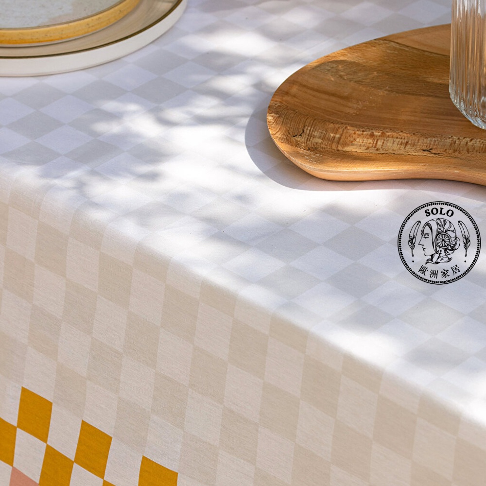 【SOLO歐洲家居】LCW Home 土耳其製 150x200cm 陽光格子 桌布 桌巾 防塵布 居家裝飾, , large