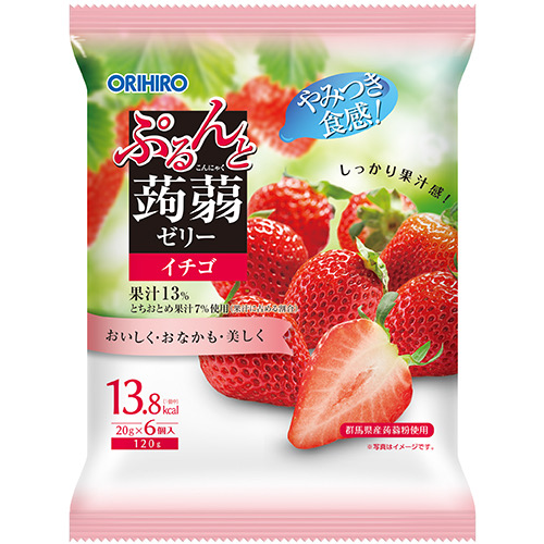 Strawberry konjac jelly, , large