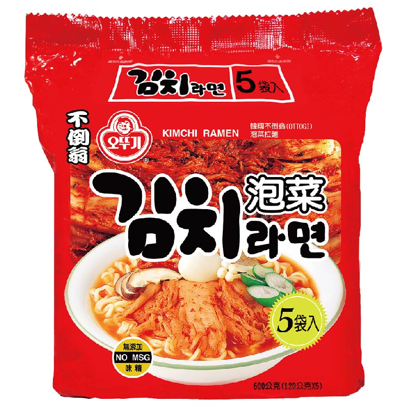 不倒翁泡菜拉麵(袋)120g, , large