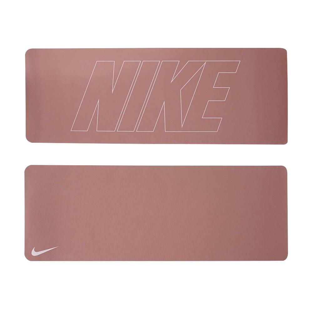 NIKE YOGA MAT 雙面瑜珈墊 4MM 隔音墊 訓練墊 運動墊 雙面可用 輕巧 便攜 穩定 止滑 黑 藕紅 粉橘, , large