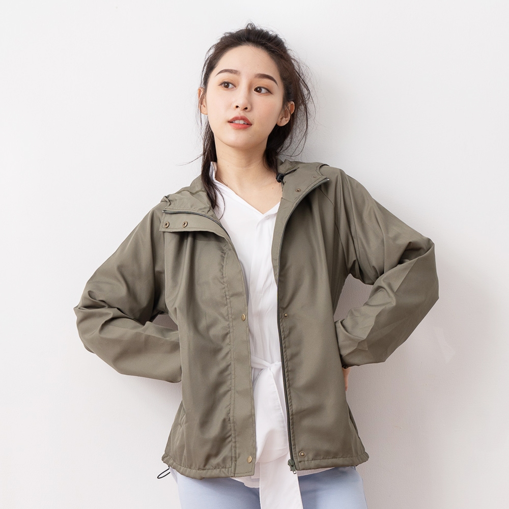 【現貨】MIT台灣製貝柔 防曬 防風防潑水連帽風衣-女款 中性款 情侶外套 PL2023, , large