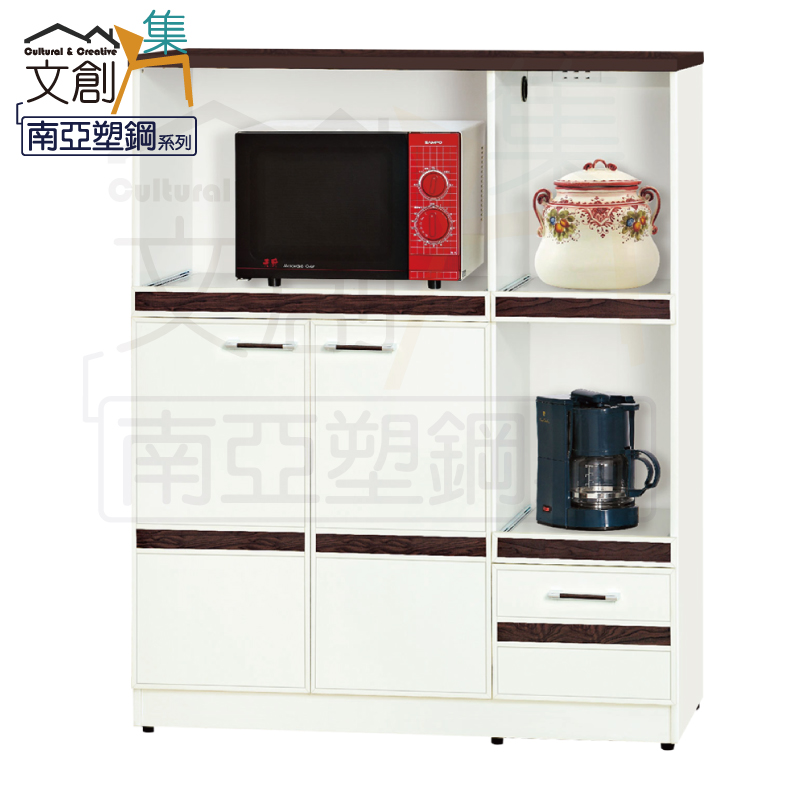 【文創集】寶莉 環保3.6尺南亞塑鋼單抽二門中餐櫃/收納櫃(客約商品), , large