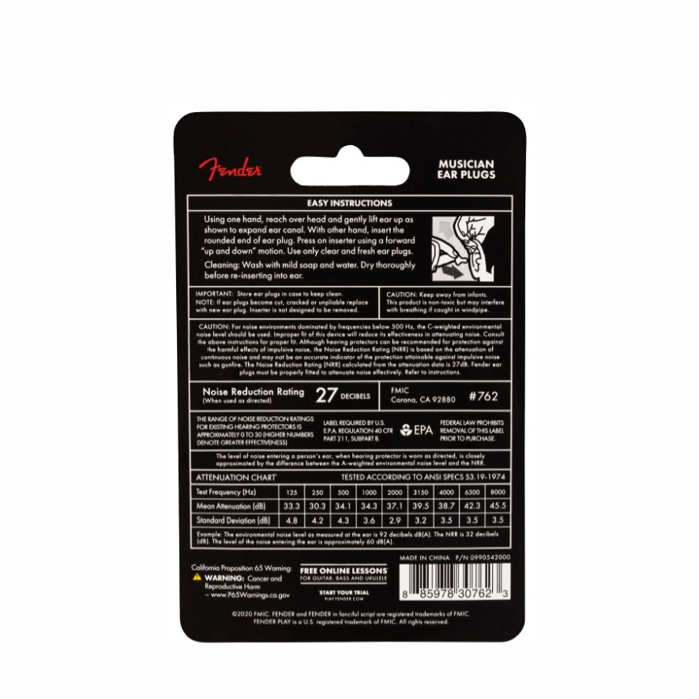 Fender Musician Ear Plugs 表演專用耳塞【敦煌樂器】, , large