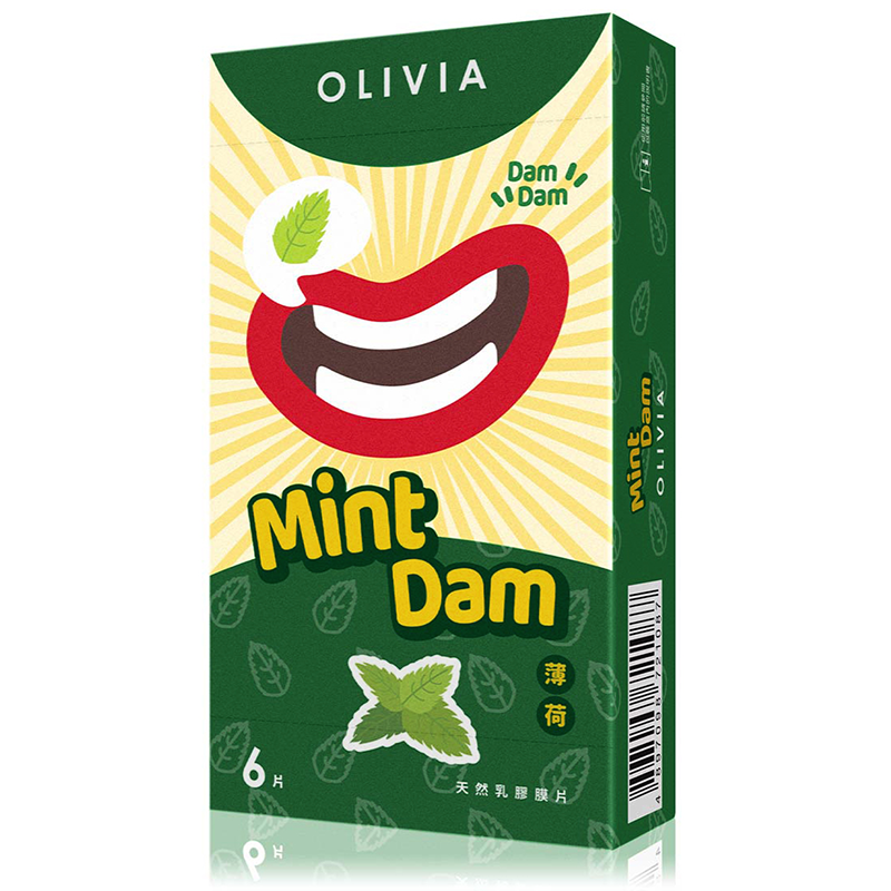 【OLIVIA奧莉維亞】天然乳膠口交膜片-薄荷6片, , large