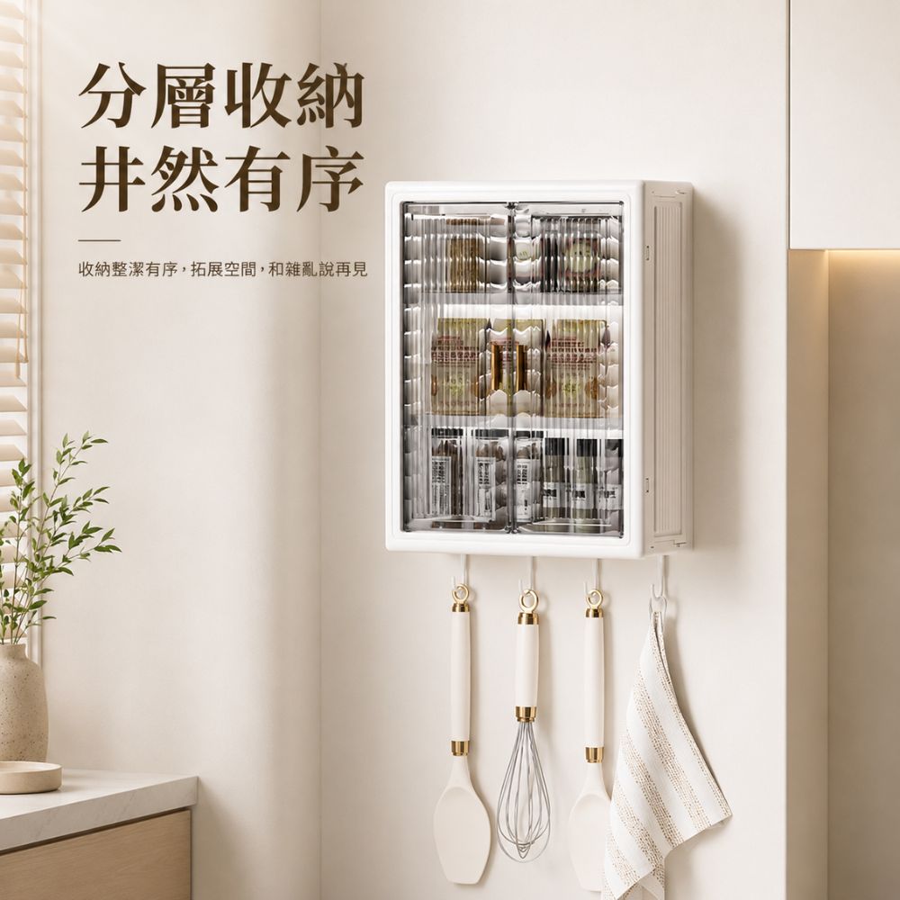 防水墻上壁掛置物架化妝品收納櫃, , large