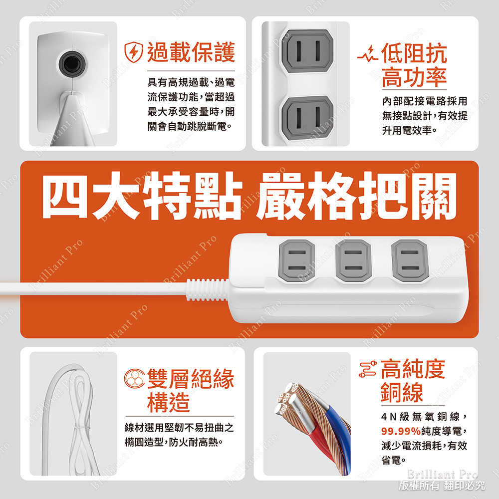 超電王3插 2.7米 9尺2P延長線 SNA203-15, , large