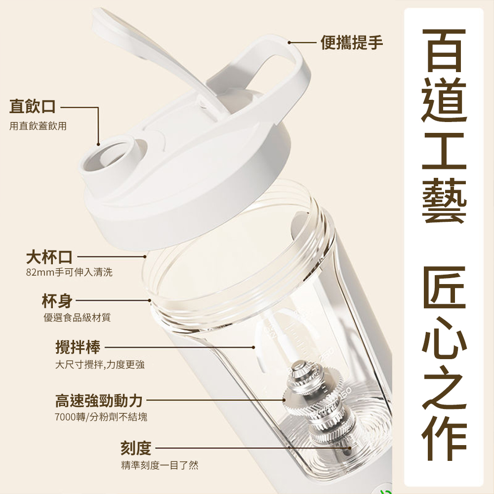 【CITY STAR】Fully Automatic Advanced Coffee Fitness Stirrer - 450ml, , large