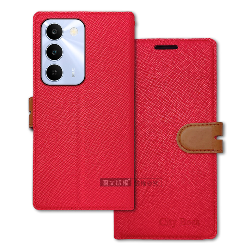 CITY都會風 realme C100 5G 插卡立架磁力手機皮套 有吊飾孔, , large