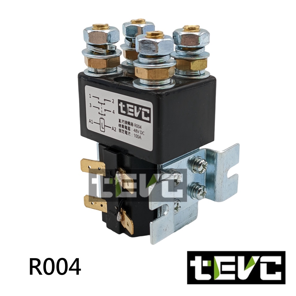 《tevc》R004 直流接觸器 兩路 常開 大電流 繼電器 100A 電動車 球車 代步車 DC 48V, , large