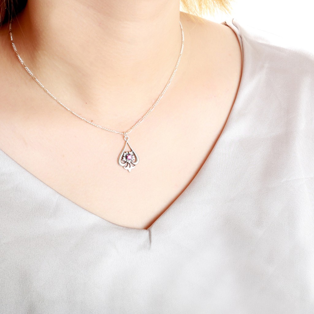 【Angel & Me】Ruby Iris s925 sterling silver necklace mother's Day, , large