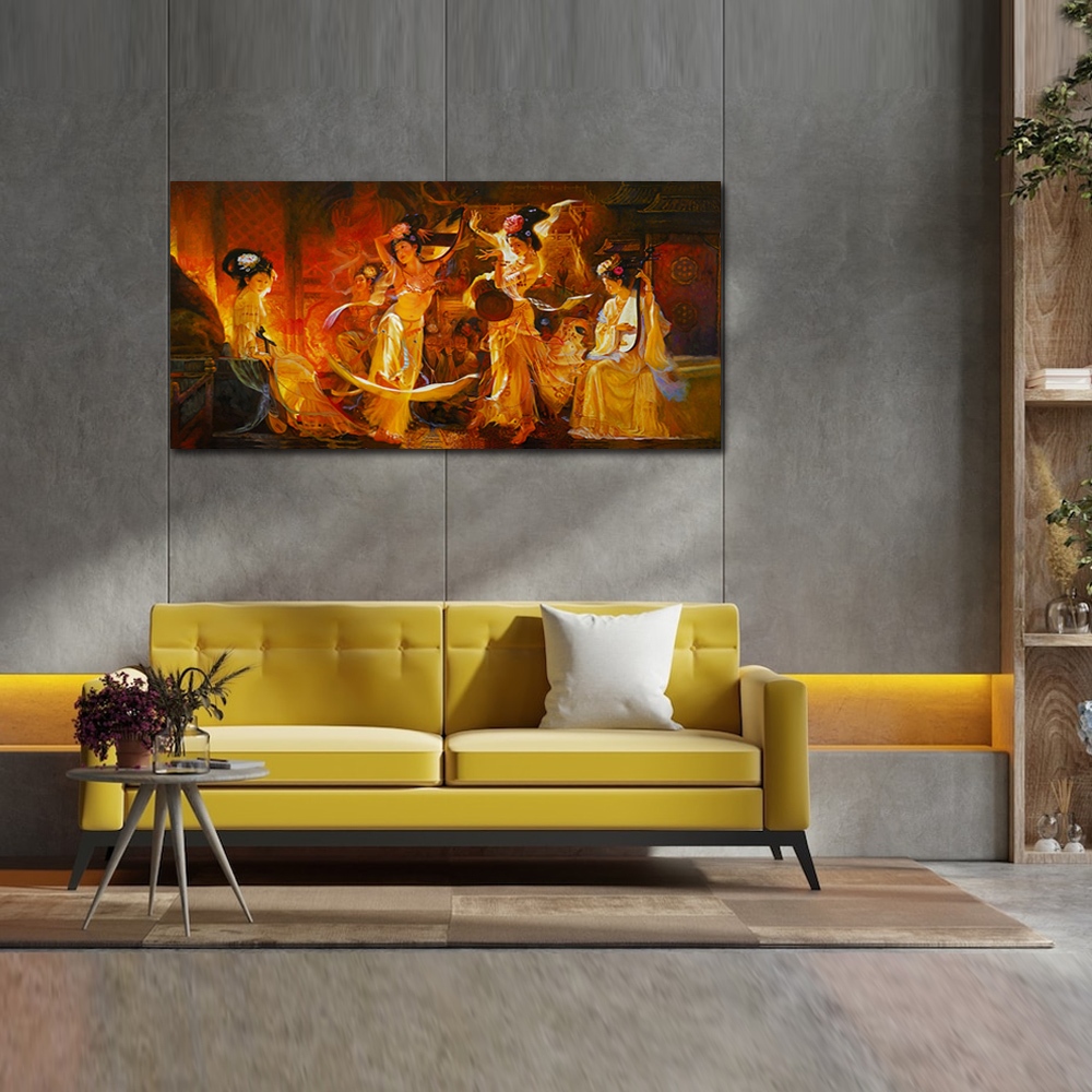【御畫房】敦煌 國家一級畫師手繪油畫60&times;120cm(VF-72), , large