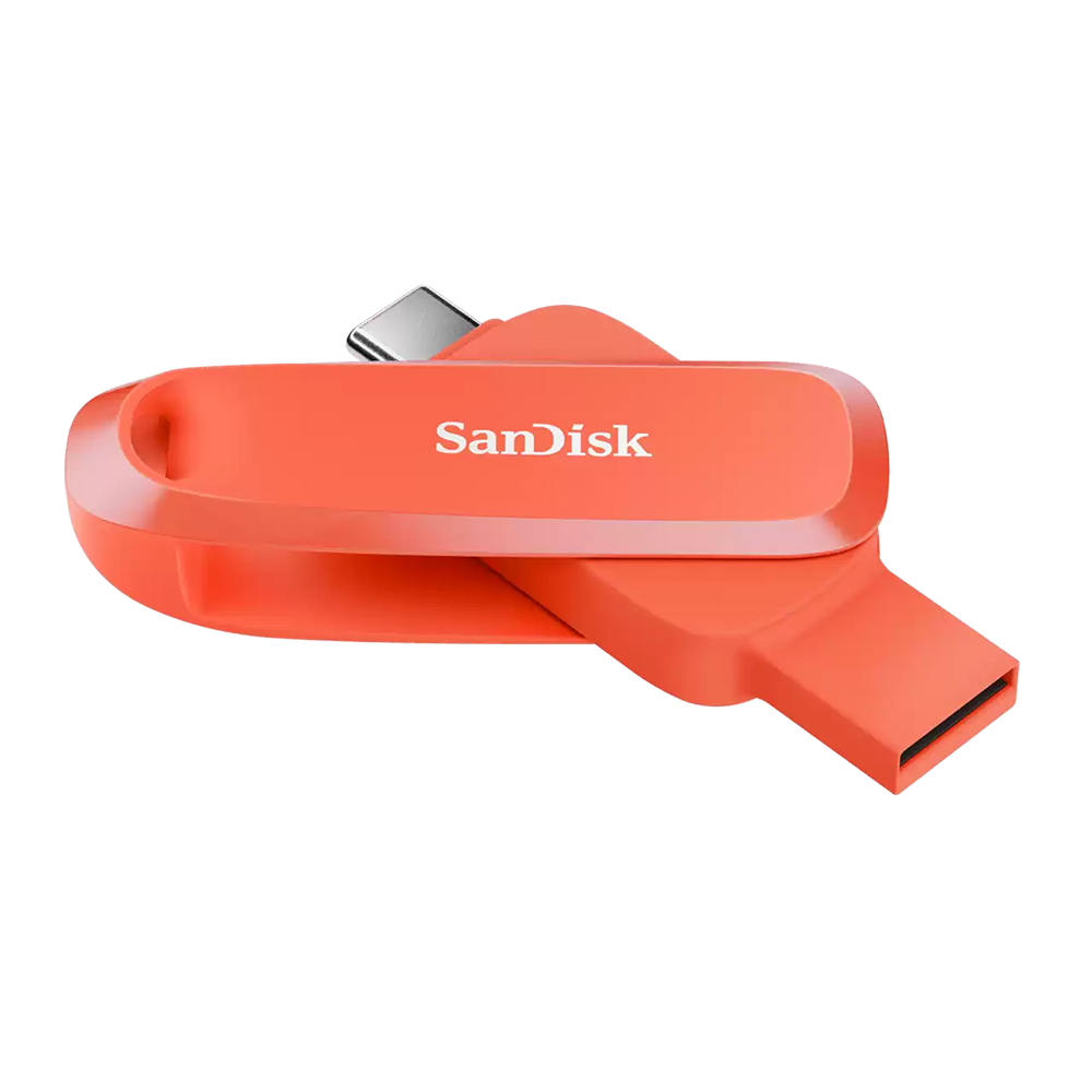 【SanDisk】Phone Drive DDC6 橘色 512G TYPE-C USB 3.2 雙用 OTG 旋轉隨身碟 讀取速度 100MB/s, , large