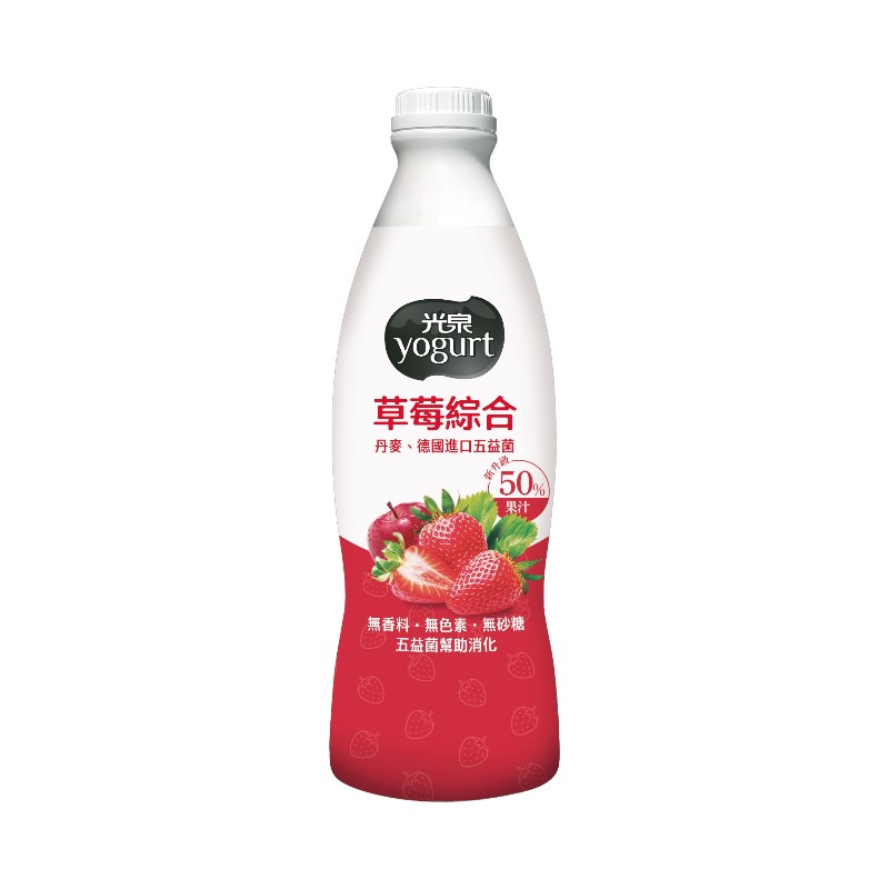 光泉草莓綜合優酪乳900ml, , large