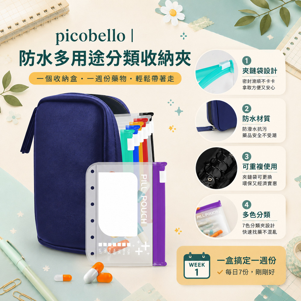 picobello｜防水多用途分類收納夾, , large