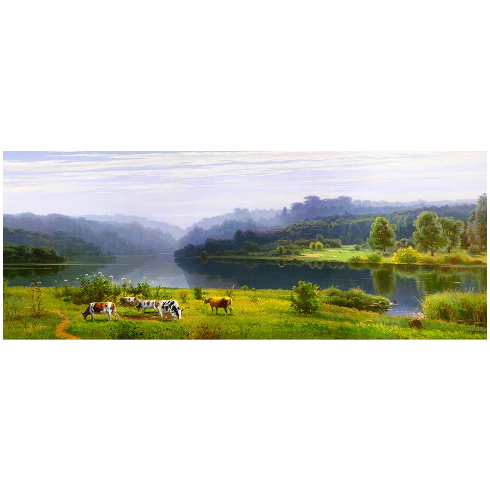 【御畫房】秘境之三 國家一級畫師手繪油畫60&times;120cm(VF-51), , large