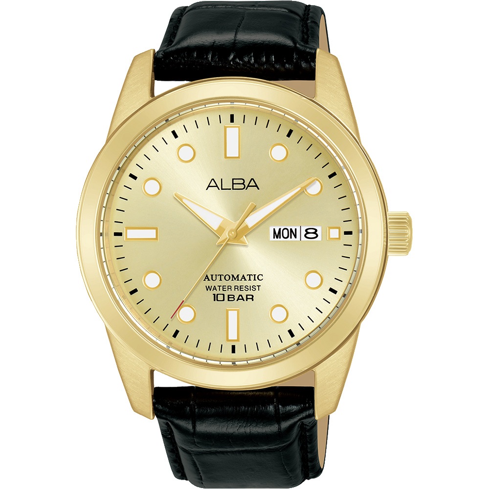 ALBA 雅柏 Tokyo Design 香檳金機械錶-42mm AL4662X1/Y676-X084G, , large