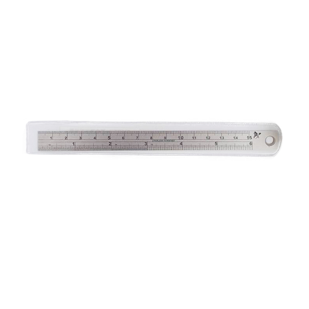 【龍品文創】旻新 15cm鋼尺-1支入, , large