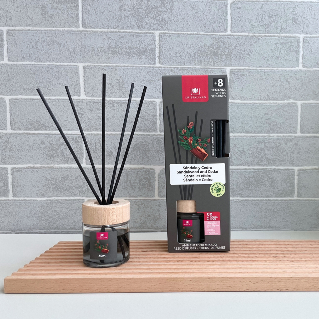 CRISTALINAS REED DIFFUSER 8 WEEKS 35ML _CEDAR & SANDALWOOD, , large