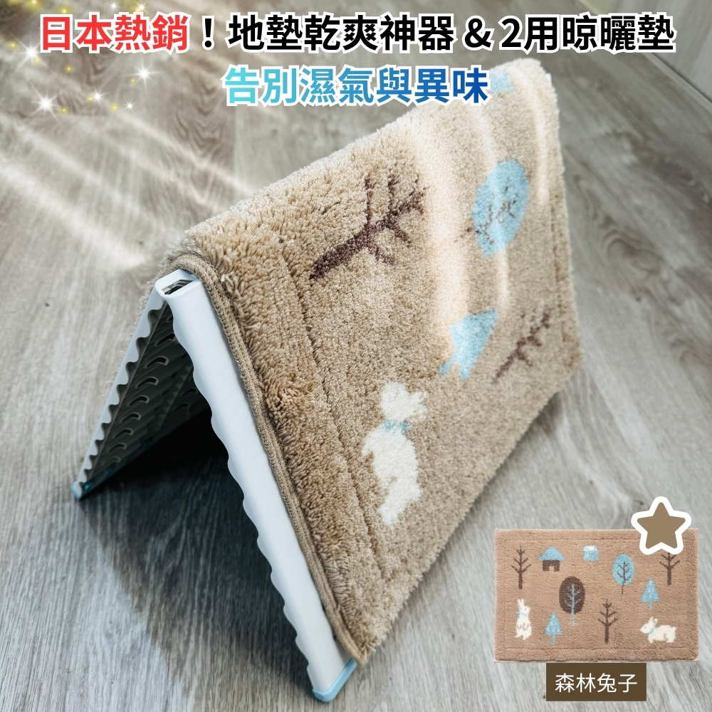 〔本野有限公司〕日本製CONDOR浴室地墊晾曬架+OKA瞬吸速乾地墊組合, , large