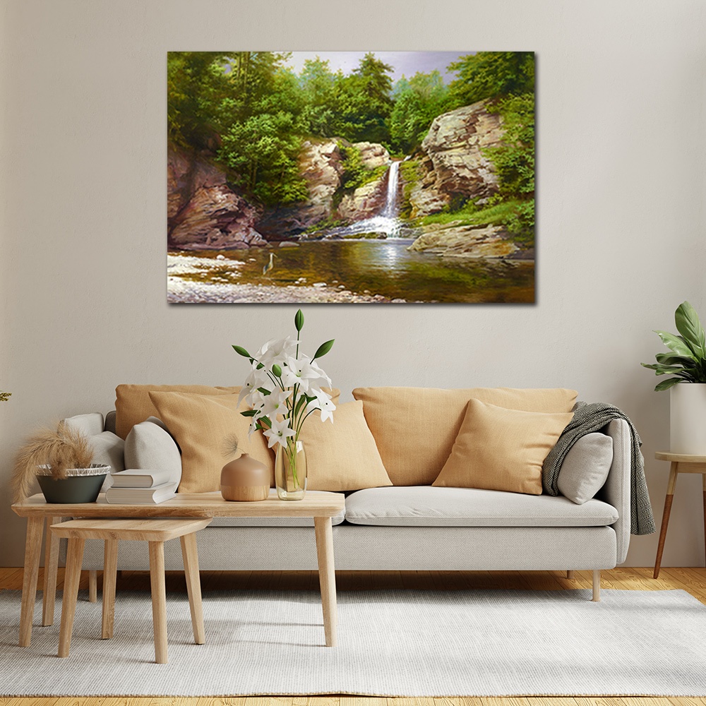 【御畫房】春水流 國家一級畫師手繪油畫60&times;90cm(VF-92), , large