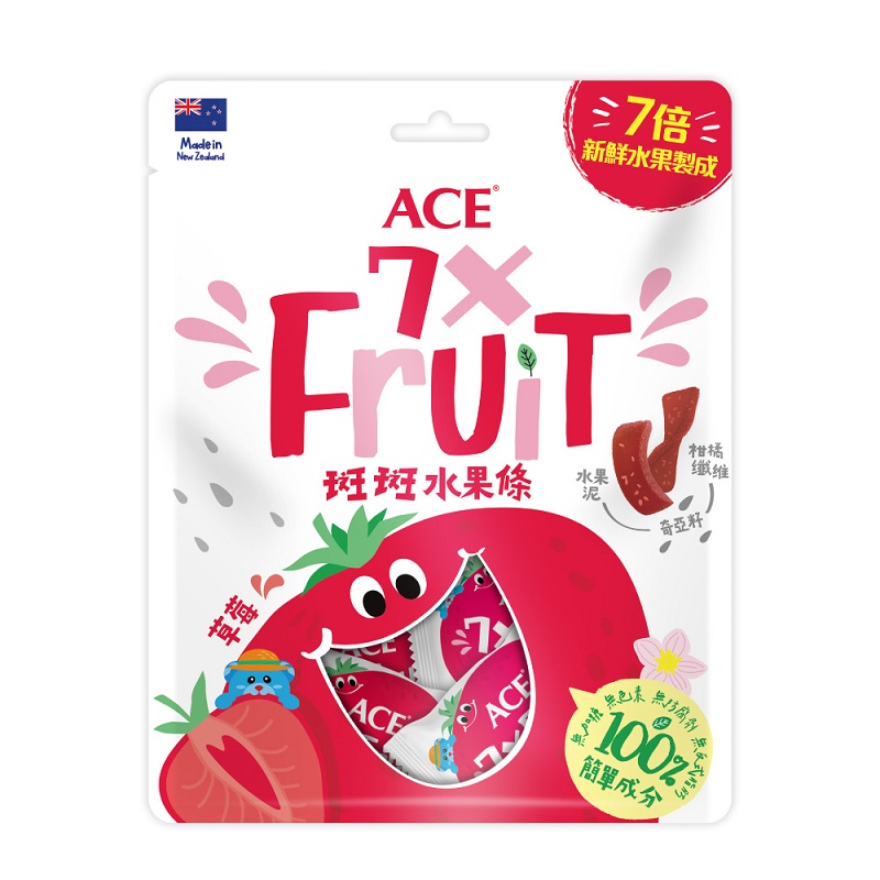 ACE 斑斑水果條(草莓+奇亞籽)90g, , large