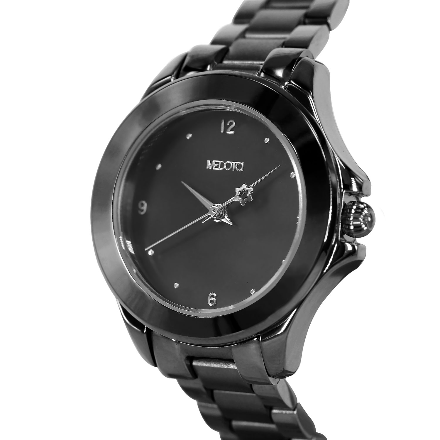 [MEDOTA] DAISY minimalist ladies watch-Silver&Black / DS-9803, , large