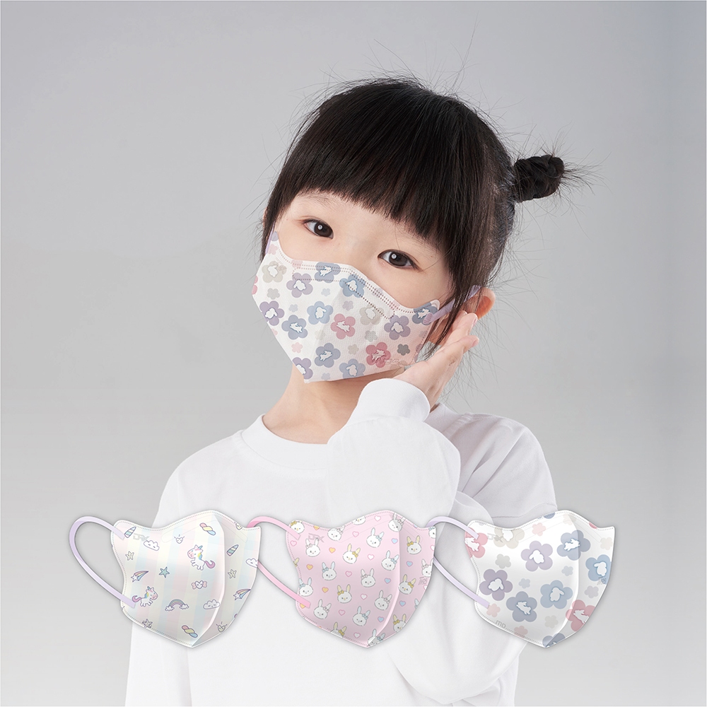 【DRX達特世】TN95醫用3D口罩10入- 粉嫩獨角獸/兒童M, , large